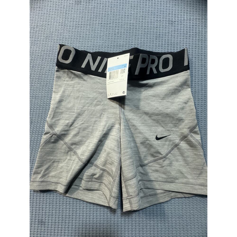 Nike Pro  Dri-FIT Women Training Shorts Sz M Grey Brand‎ New